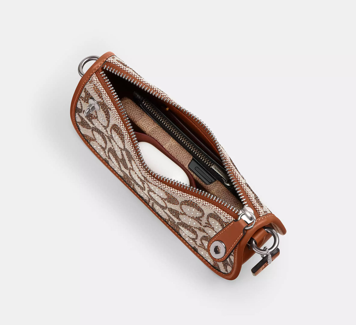 Swinger Bag 20 With Chain In Crystal Signature Jacquard