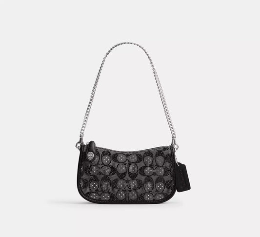 Swinger Bag 20 With Chain In Crystal Signature Jacquard